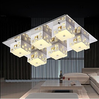led modern crystal ceiling light with 6 lights for living room light home lightings fixtures,luminarias para sala,bulb included