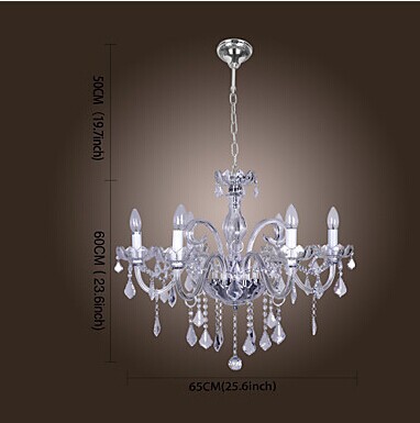 led modern k9 crystal chandelier 6 lights home chandeliers,lustres de sala,lustre de cristal,e14 bulb included