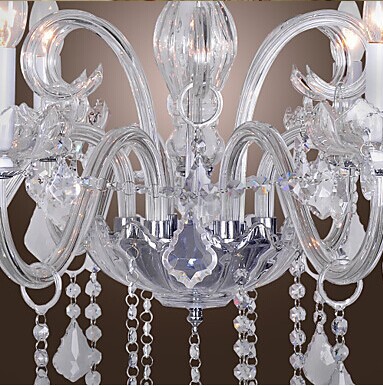 led modern k9 crystal chandelier 6 lights home chandeliers,lustres de sala,lustre de cristal,e14 bulb included