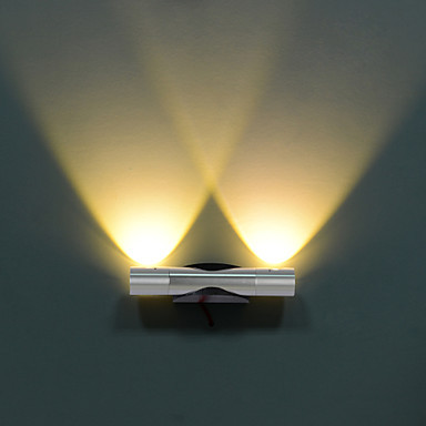 led wall lamp two lights warm white aluminium acrylic 100~240v
