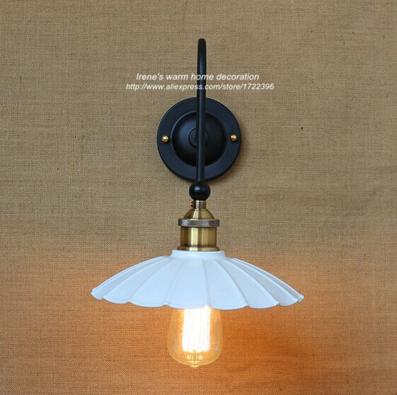 loft industrial vintage style wall sconces,personality umbrella wall light for bar aisle home room,e27*1 bulb included 110v~240v