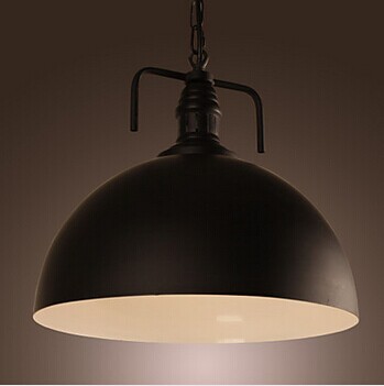 loft style edison vintage industrial pendant lamp with 1 light,for home lightings,with black hemisphere shade,e27 bulb included