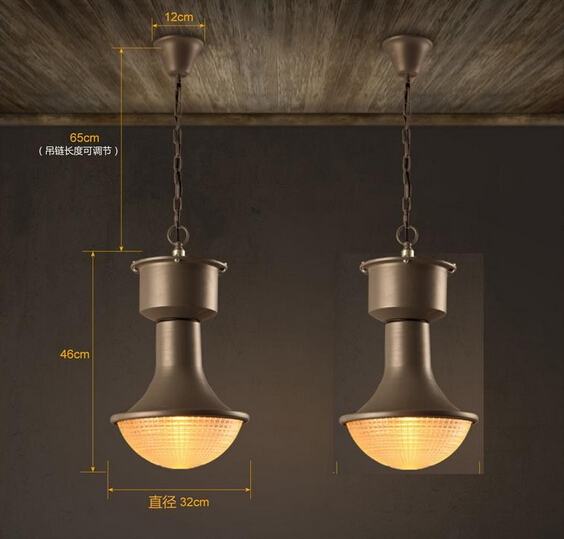 loft style glass lampshade industrial vintage led pendant light fixtures for dining room bar hanging lamp suspension luminaire