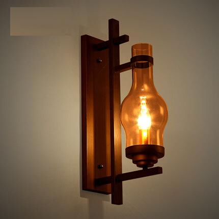loft style glass lampshade led wall lamp industrial vintage wall light for home bedroom wall sconce lampara pared