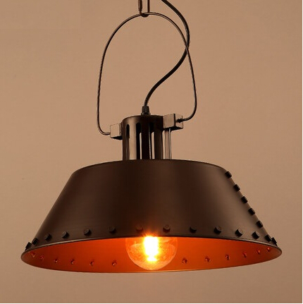 loft style iron rivet industrial vintage edison pendant lights fixtures bar hanging lamp indoor lighting suspension luminaire