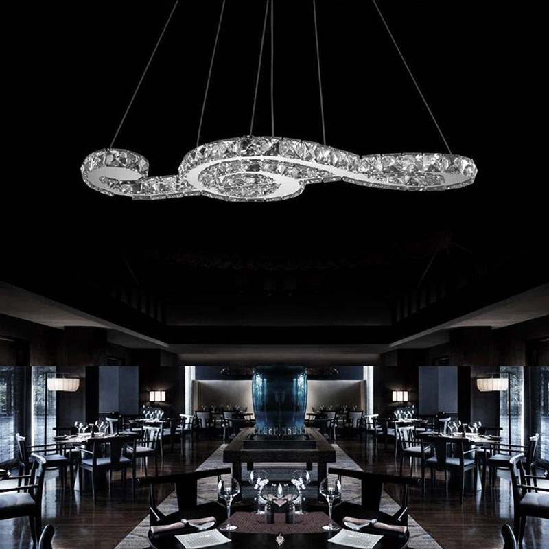 luxury k9 crystal ledchandelier music notes pendant light lamparas modern el dining bar hanging ceiling lamp luminaire abajur