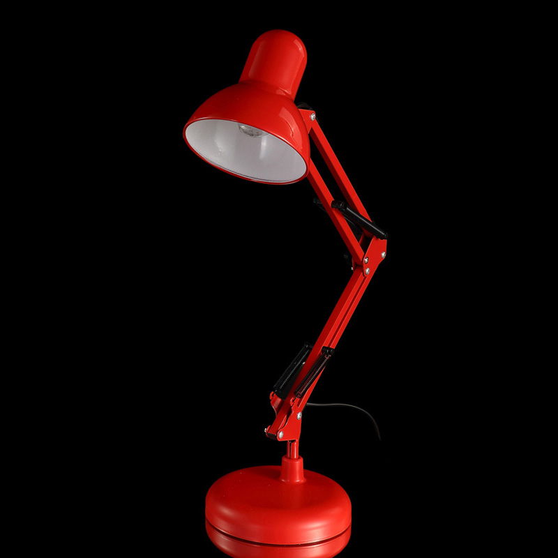 luxury white black red painted adjustable table lamp vintage e27 led light bulb study bedroom lamps abajur lamparas de mesa luz