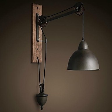 max 40w wall sconces lamp with 1 light, mini style country wood/bamboo,e27,ac, bulb included,for bedroom foyer