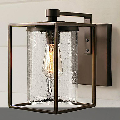 max 60w 1 light vintage loft edison wall light lamp with glass shade and metal bracket wall sconce,bulb included