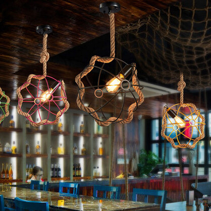 metal ball birdcage edison loft style industrial vintage pendant lights for bar dinning home lighting suspension luminaire