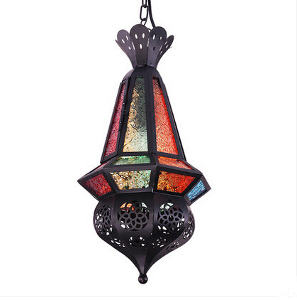metal hollow colorful glass led pendant lights hanglamp creative fixtures for cafe bar dinning home lightings lamparas colgantes
