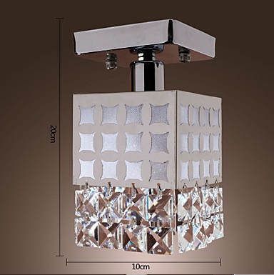 modern k9 crystal led ceiling lights with 1 light for living room hallway lightings,e14*1 bulb included ,ac 90v~260v