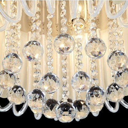 modern minimalist cloth led crystal ceiling light,e14*4 led integrated*48 bulb included,for foyer dining room home lightings