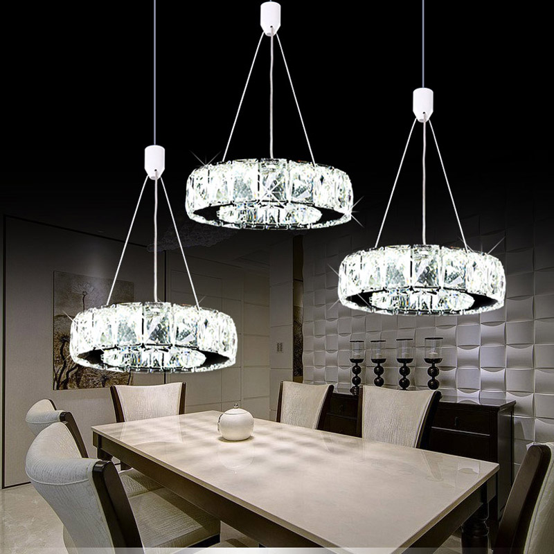 modern pendant lights crystal pendant lamp lustres de cristal led strip home lighting luxury suspension luminaire abajur avize