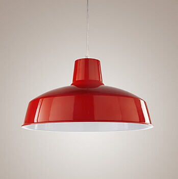 modern red led pendant lights with 1 light anti-rust shade,lustres de salateto,e27 bulb included,for home living room lightings