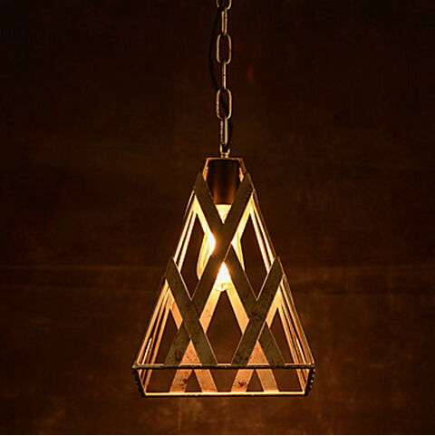 pyramid simple iron loft style vintage pendant lights edison industrial fixtures for bar home lighting suspension luminaire