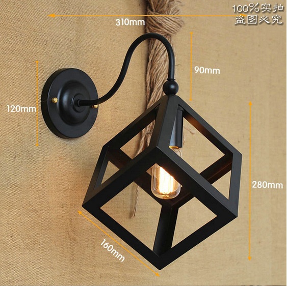 retro america rh loft style vintage industrial lamp wall lights edison wall sconce lamparas de pared,for home lighting
