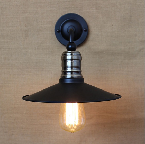 retro loft style industrial vintage wall lamp light fixtures with iron lampshade edison wall light arandela lampara pared