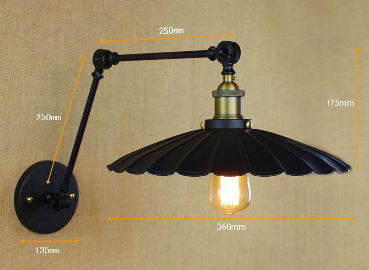 rh loft style industrial vintage edison wall lamp bedside light fixtures for bar cafe home indoor lighting lampara pared