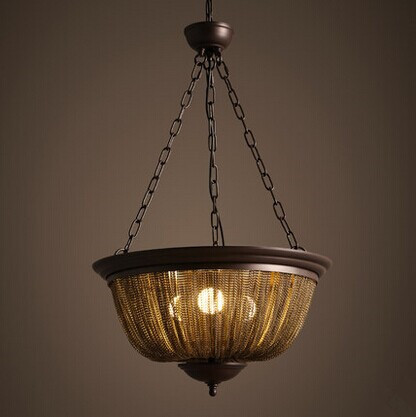 vintage creative iron tassel american luxurious pendant light for villaggio boutique el club living room,e27*3 bulb included