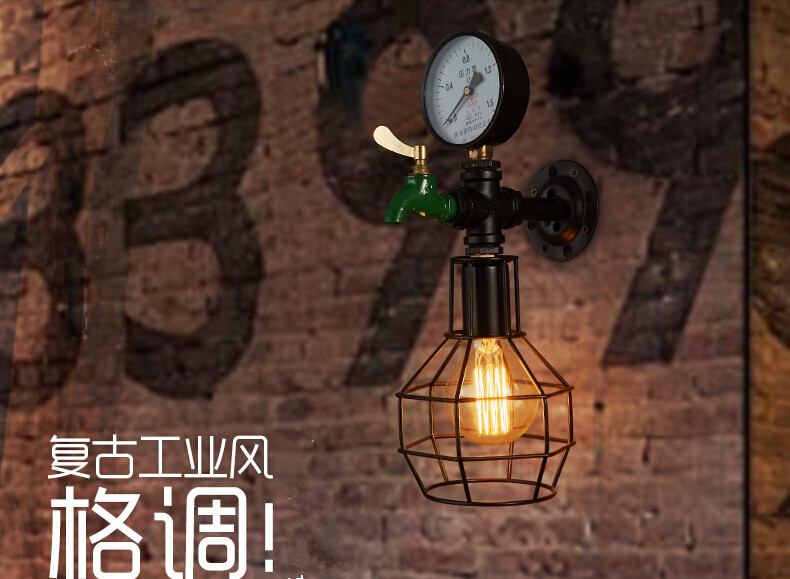 water pipe vintage industrial wall lamp fashion fixtures for home indoor lighting bedside wall lamps applique murale luminaire
