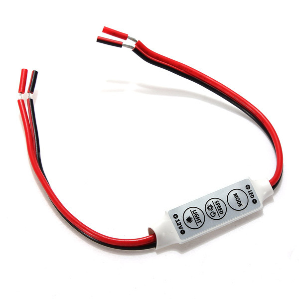 10pcs dc12v-24v mini 3 keys single color led controller brightness dimmer for led 3528 5050 strip light