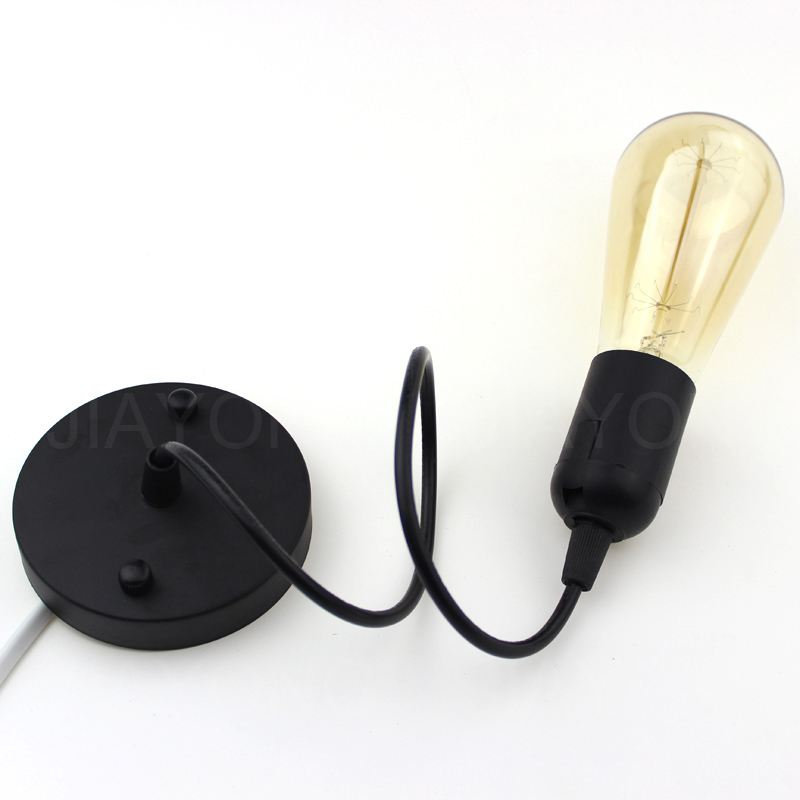 50cm wire vintage pendant light voltage ac 90-260v e27 pendant lamp holder pendente de teto +wire+ceiling base+