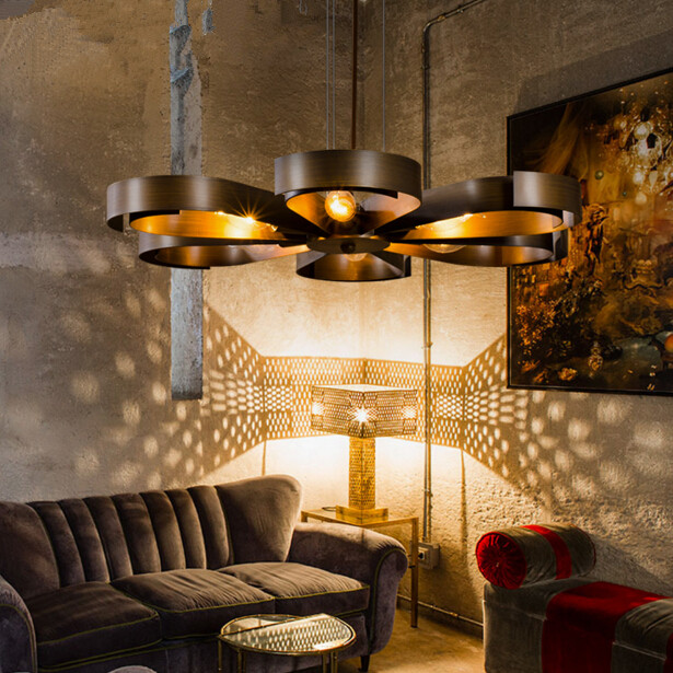 6 heads loft style creative american country industrial vintage bar chandelier coffee restaurant iron chandelier