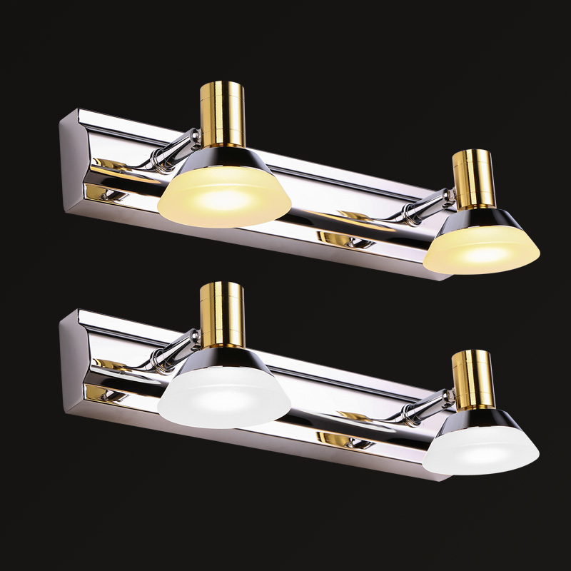 6w 9w mirror light bathroom wall mount lamp 3 heads led modern acrylic wall lamps stainless wall sconce fixtures lighting