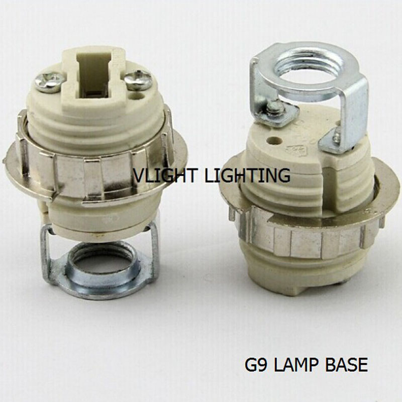 8 x g9 complete set lamp bases, g9 led socket, ceramic show lamp holder, ceramic g9 lamp hoder ,
