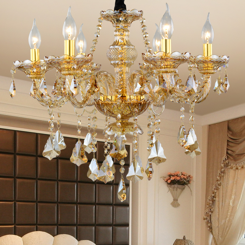 amber crystal chandeliers indoor home lighting fixturespendientes luminaire suspendu chandelier for dining room restaurant el