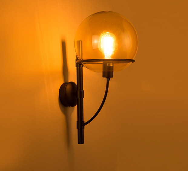 american industry retro el corridor aisle wall lamp american rural bar cafe glass cap wall light