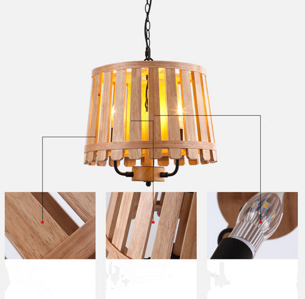 american village industry vintage pendant light northern europe country restaurant bedroom fashion wooden light