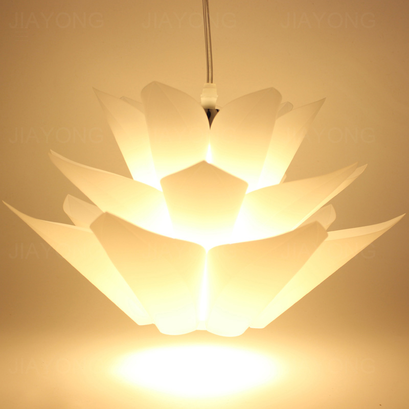 creative lotus pendant light ac 90-265v diy modern lotus iq puzzle pendant light for living room bedroom restaurant coffee shop