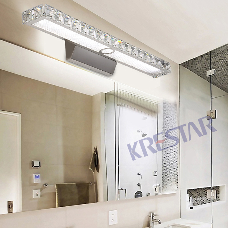 crystal led mirror lights 9w front bathroom wall mount mirror vanity bedroom lamp modern led wandleuchte kristall wall light