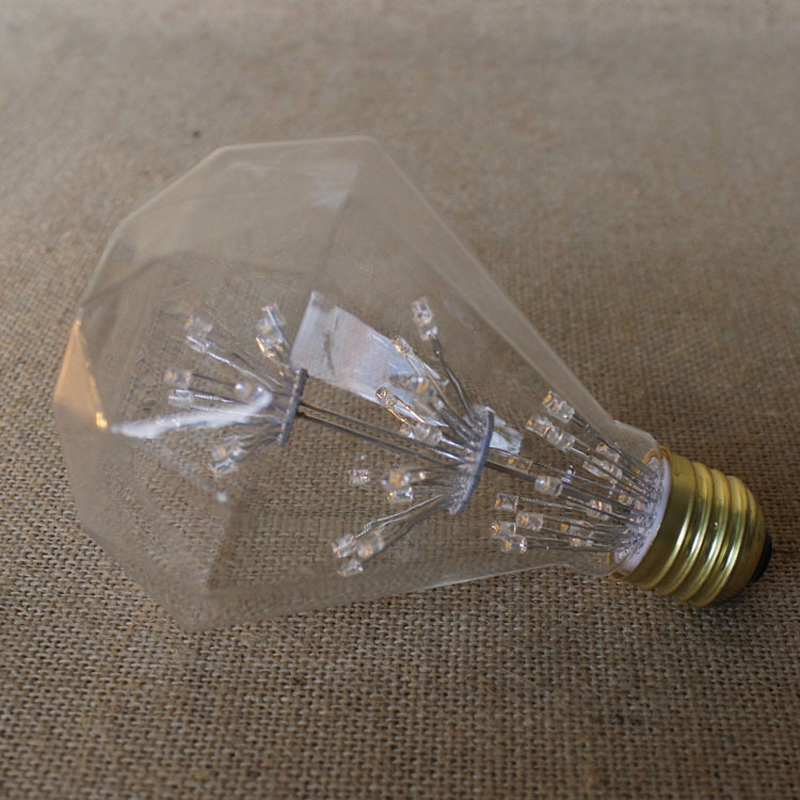e27 3w incandescent bulb g95 diamond shape ac 110v/220v bulb for living room party christmas high-end decorative lighting