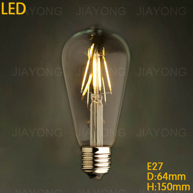 e27 st64 led bulb 2w/4w/6w/8w ac 220v bulb for living room ceiling room bedroom party christmas high-end decorative lighting