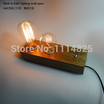 edison vintage table lamp europe personalized double socket reading lamp desk lamp ac 110v-240v vintage lighting