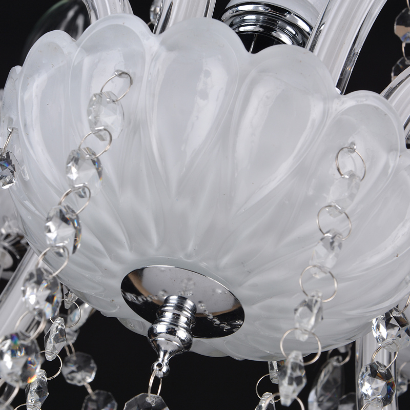 large crystal chandeliers white 18 arms luxury cristal para lutre chandelier lighting suspension luminaire dining lustres sala