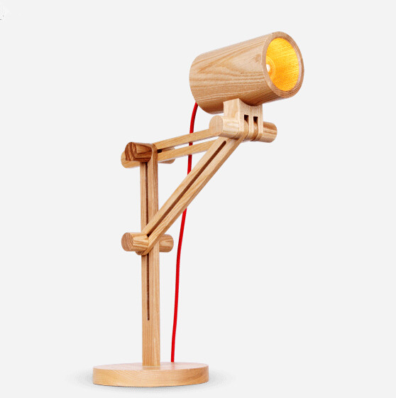 loft style american country industrial vintage personality retro wooden table light bedroom study table lamp