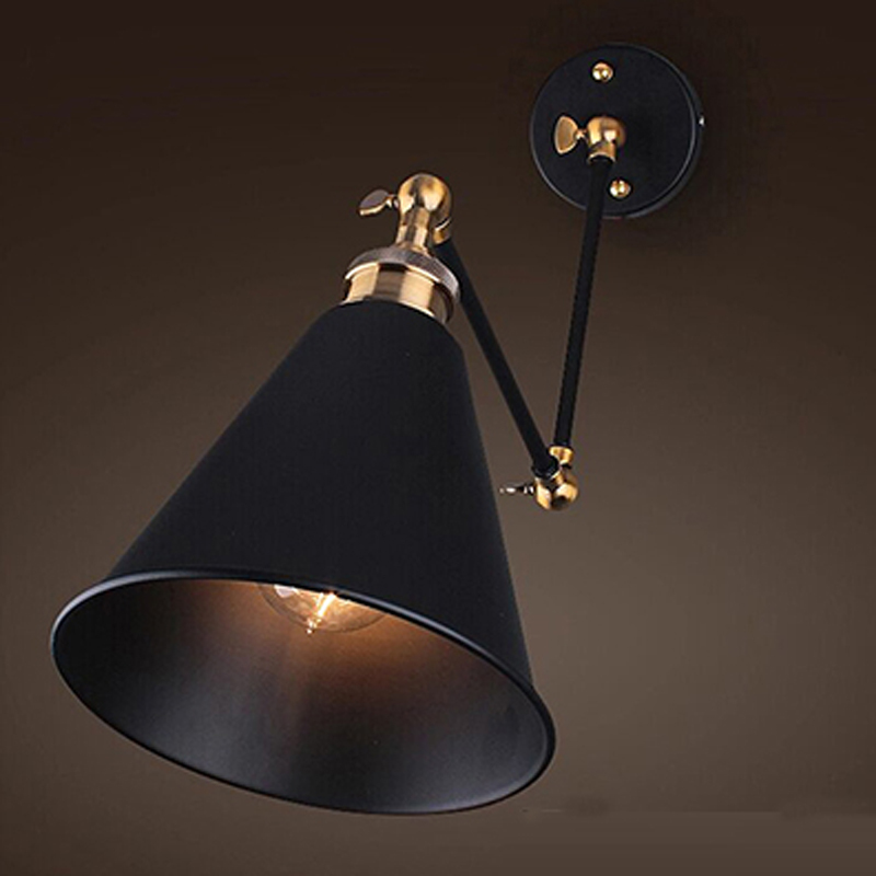 louis poulsen scone light e27 plated loft american retro vintage iron wall lamp 110v-220v 40w antique wall lamp industrial