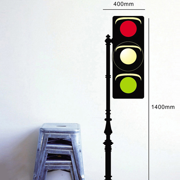 new creative traffic light ac 110v/220v wall light diy wall stickers for living room bedroom children's room dinning room
