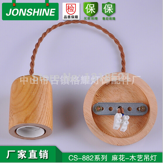 new! vintage wooden pendant light e27 lamp holder+iron/wood ceiling base+multi-color braid cable wire + edison bulb 110v 220v