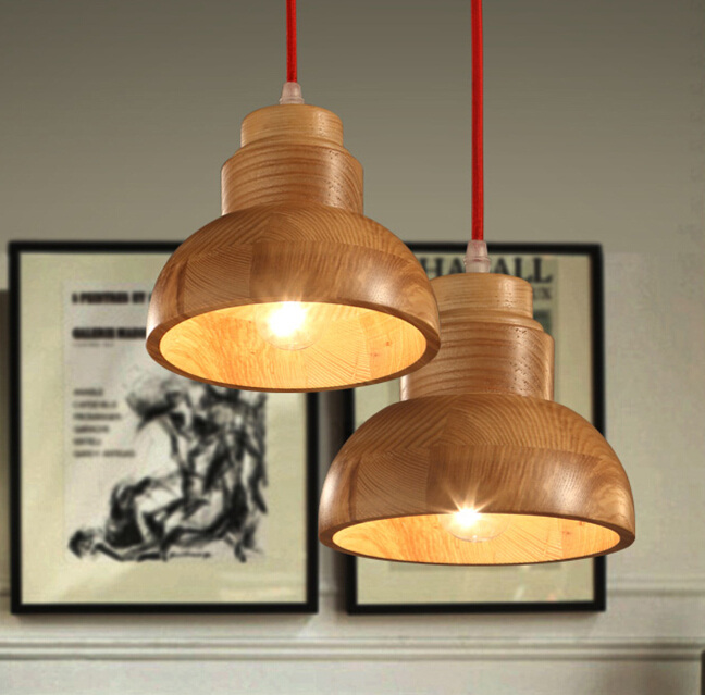 nordic vintage creative solid wood pendant lamp restaurant cafe bar counter decorative pendant light