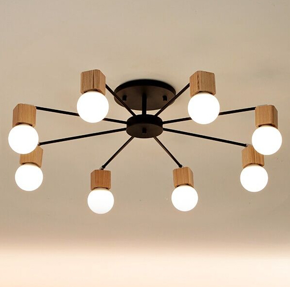 northern europe wood living room ceiling light simple retro bedroom creative fashion wood restaurant ceiling lamp