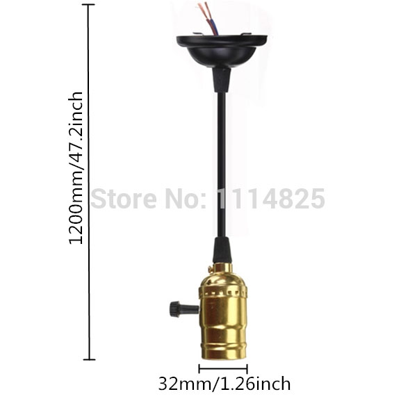 selling! vintage pendant light holder copper with switch ac 90-260v e27 pendant light lamp holder+wire+ceiling base