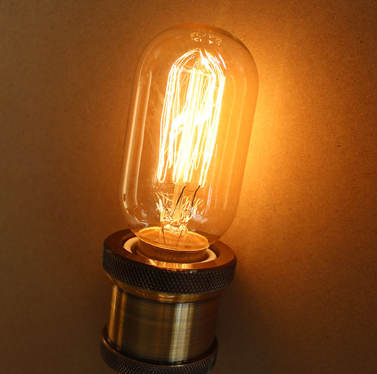 t45 edison bulb 220v 40w retro industry style globe incandescent bulb ac 110v/220v for living room bedroom
