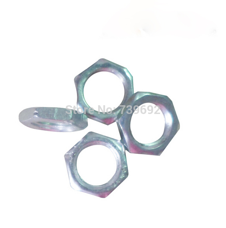 (100pcs/lot) lighting fitting accessories nut m10 hexagonal nut hexagonal screw white zinc color