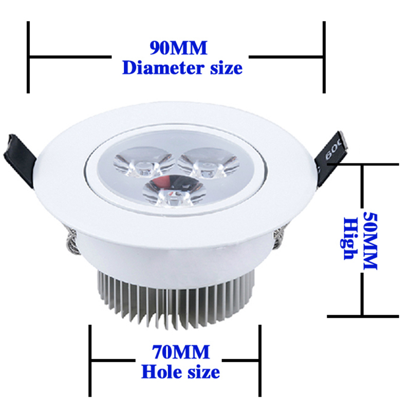 10pcs 3*3w led ceiling downlight led lamp recessed cabinet wall bulb 85-265v for home living room white shell