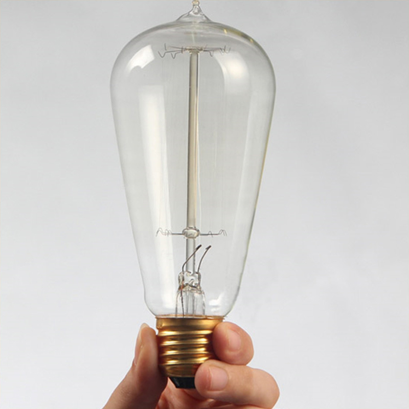 10pcs 40w/60w 110v 220v e27 filament edison bulbs incandescent lamp decor light bulb tube filament tungsten
